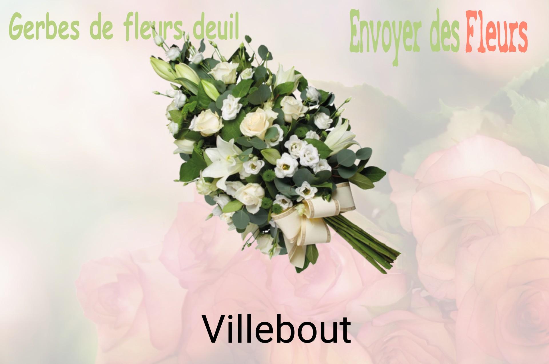 Gerbe de fleurs de deuil livrée à Villebout